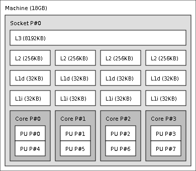 hwloc output for test machine